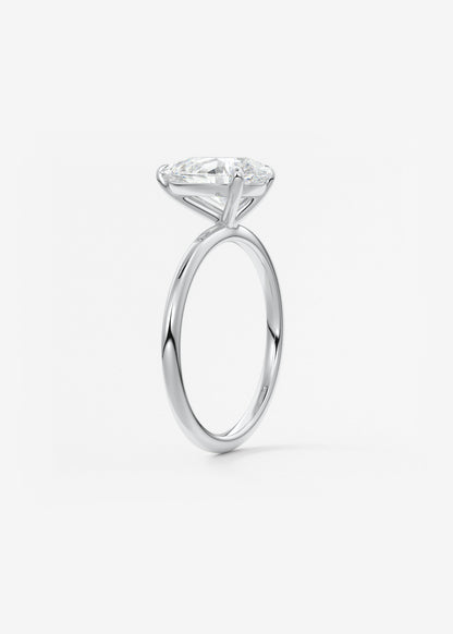 Oval Solitaire With Raised Basket Gallery Lab Grown Diamond Engagement Ring