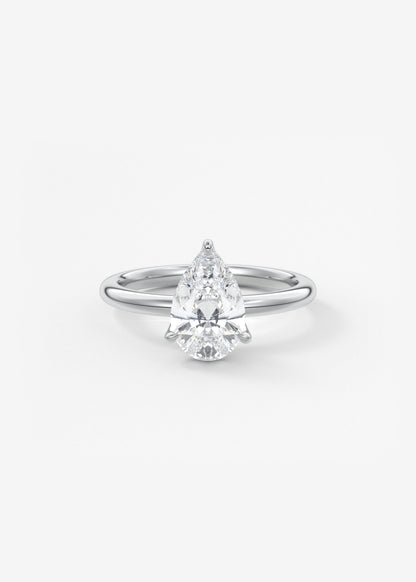 Oval Solitaire With Raised Basket Gallery Lab Grown Diamond Engagement Ring