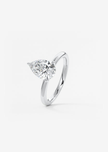 Oval Solitaire With Raised Basket Gallery Lab Grown Diamond Engagement Ring