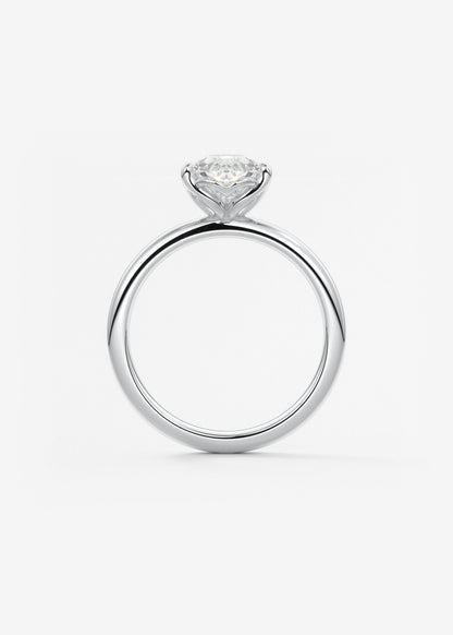 Oval Solitaire With Raised Basket Gallery Lab Grown Diamond Engagement Ring