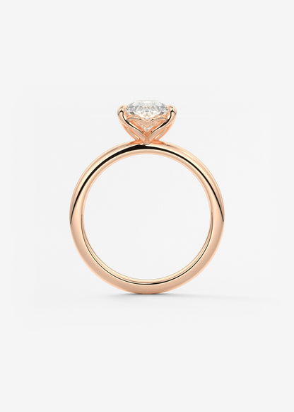 Oval Solitaire With Raised Basket Gallery Lab Grown Diamond Engagement Ring