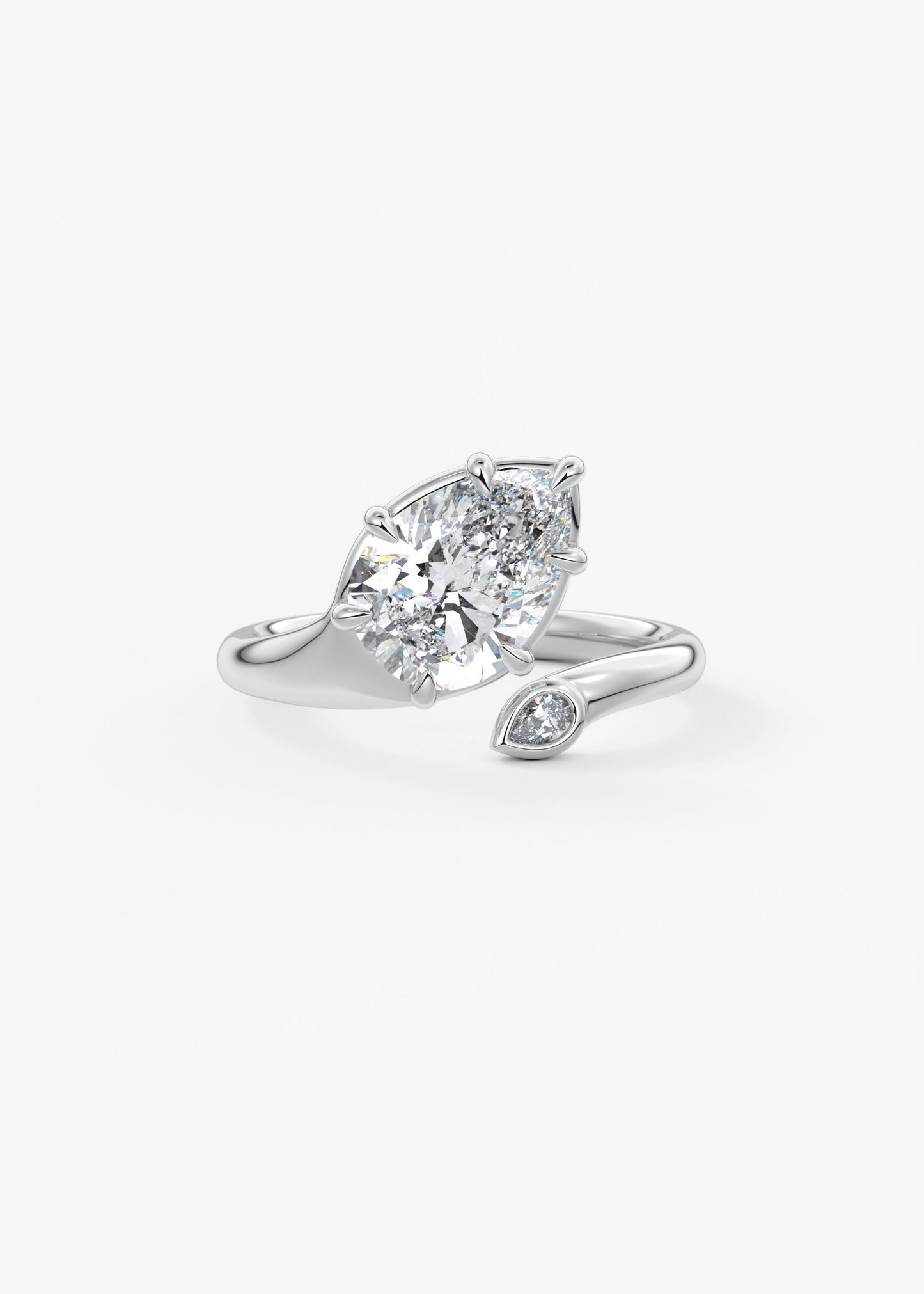 Oval Solitaire With Raised Basket Gallery Lab Grown Diamond Engagement Ring