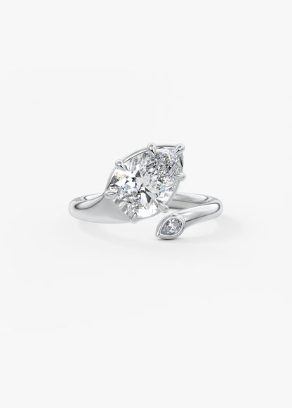 Oval Solitaire With Raised Basket Gallery Lab Grown Diamond Engagement Ring