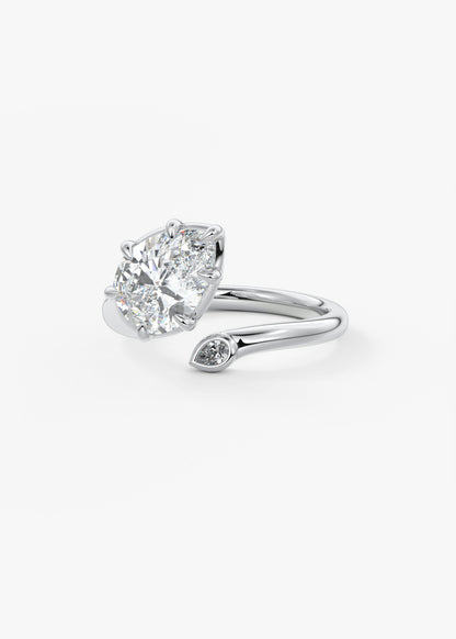 Oval Solitaire With Raised Basket Gallery Lab Grown Diamond Engagement Ring