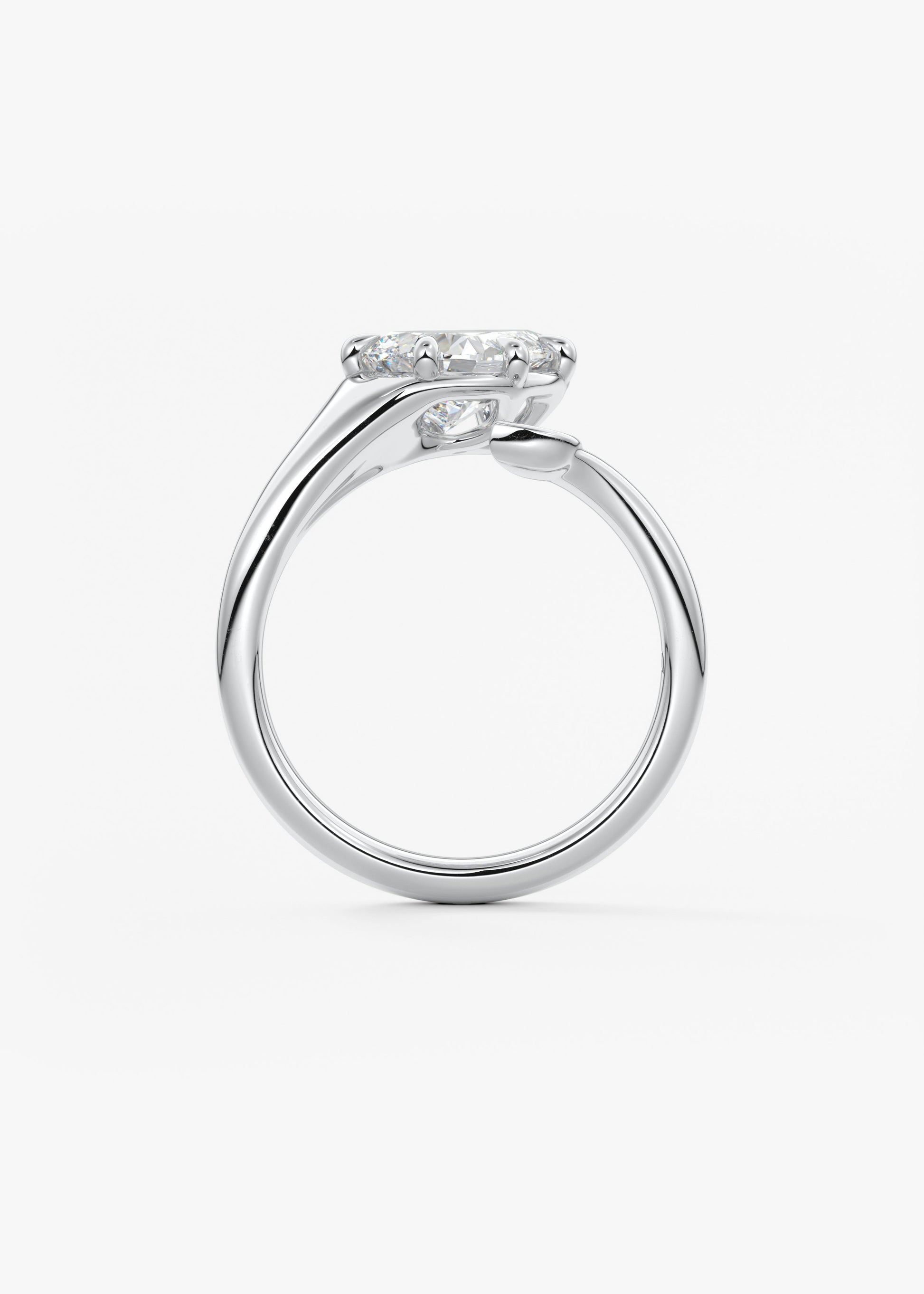 Oval Solitaire With Raised Basket Gallery Lab Grown Diamond Engagement Ring