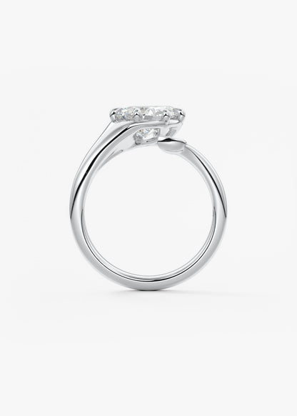 Oval Solitaire With Raised Basket Gallery Lab Grown Diamond Engagement Ring