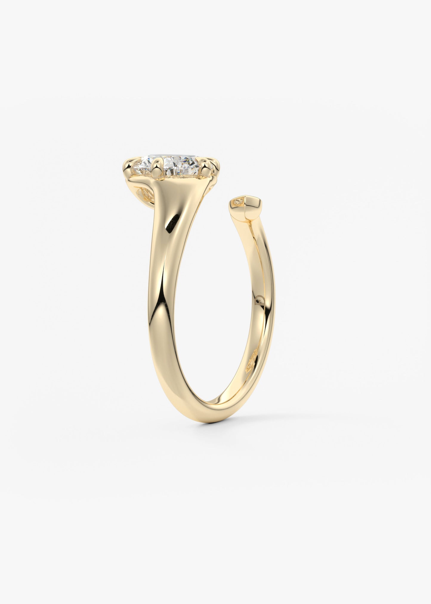 Oval Solitaire With Raised Basket Gallery Lab Grown Diamond Engagement Ring