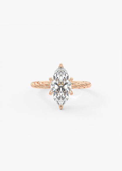 Oval Solitaire With Raised Basket Gallery Lab Grown Diamond Engagement Ring