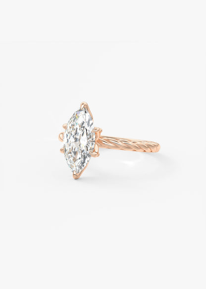 Oval Solitaire With Raised Basket Gallery Lab Grown Diamond Engagement Ring