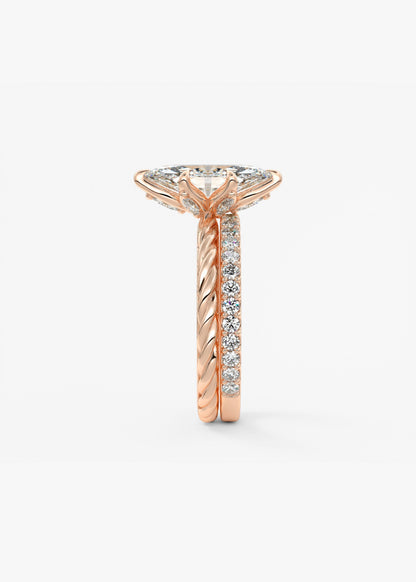 Oval Solitaire With Raised Basket Gallery Lab Grown Diamond Engagement Ring