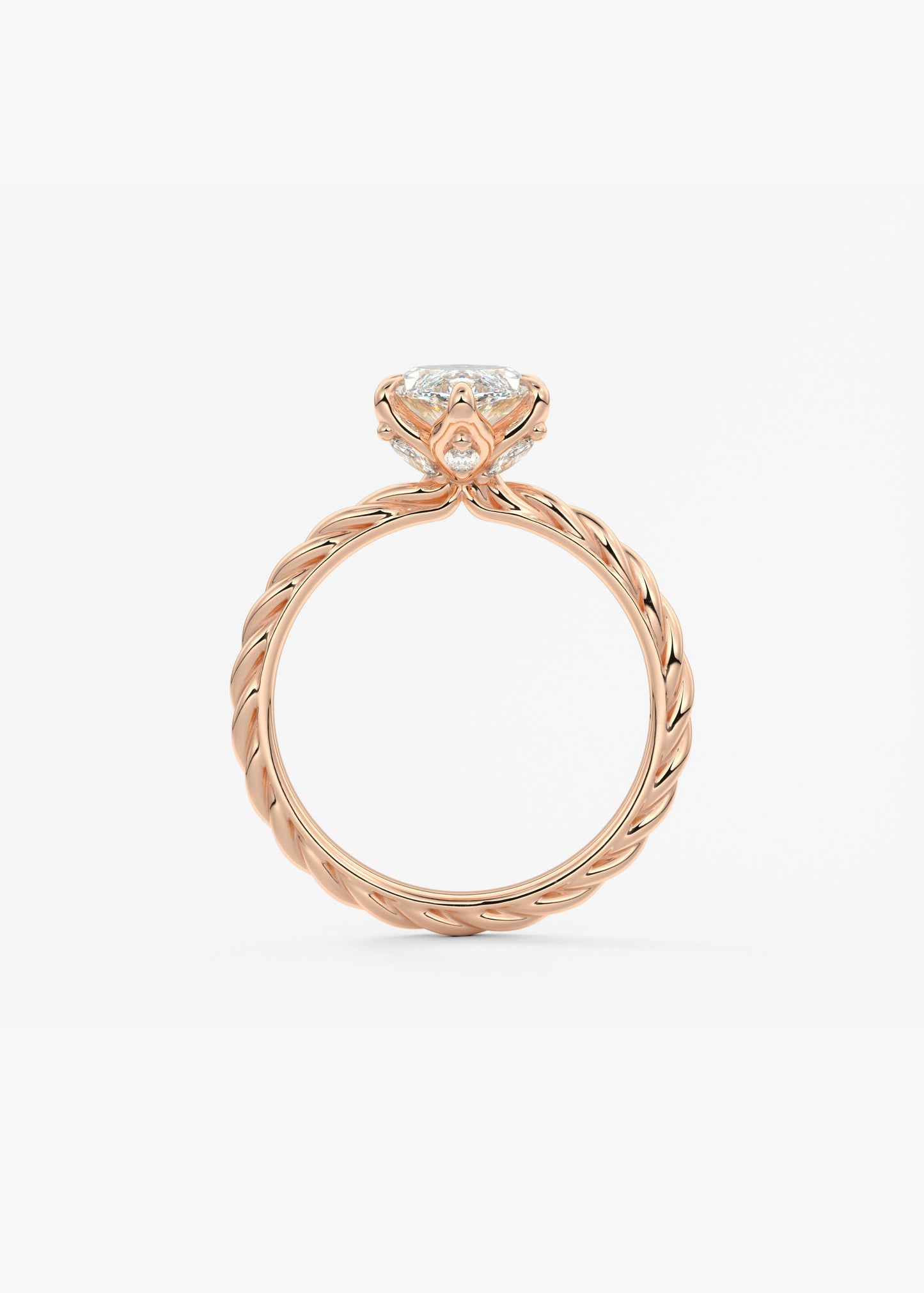 Oval Solitaire With Raised Basket Gallery Lab Grown Diamond Engagement Ring