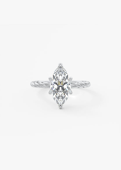 Oval Solitaire With Raised Basket Gallery Lab Grown Diamond Engagement Ring