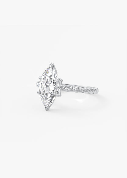 Oval Solitaire With Raised Basket Gallery Lab Grown Diamond Engagement Ring