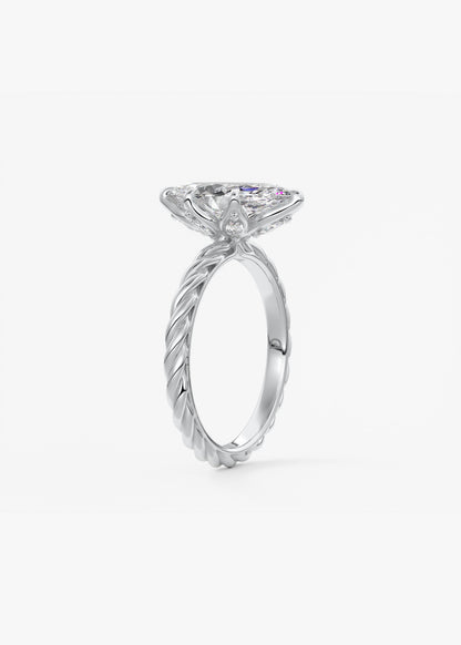 Oval Solitaire With Raised Basket Gallery Lab Grown Diamond Engagement Ring