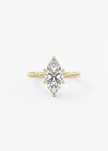 Oval Solitaire With Raised Basket Gallery Lab Grown Diamond Engagement Ring