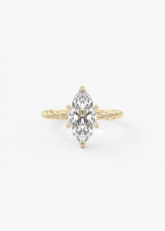 Oval Solitaire With Raised Basket Gallery Lab Grown Diamond Engagement Ring