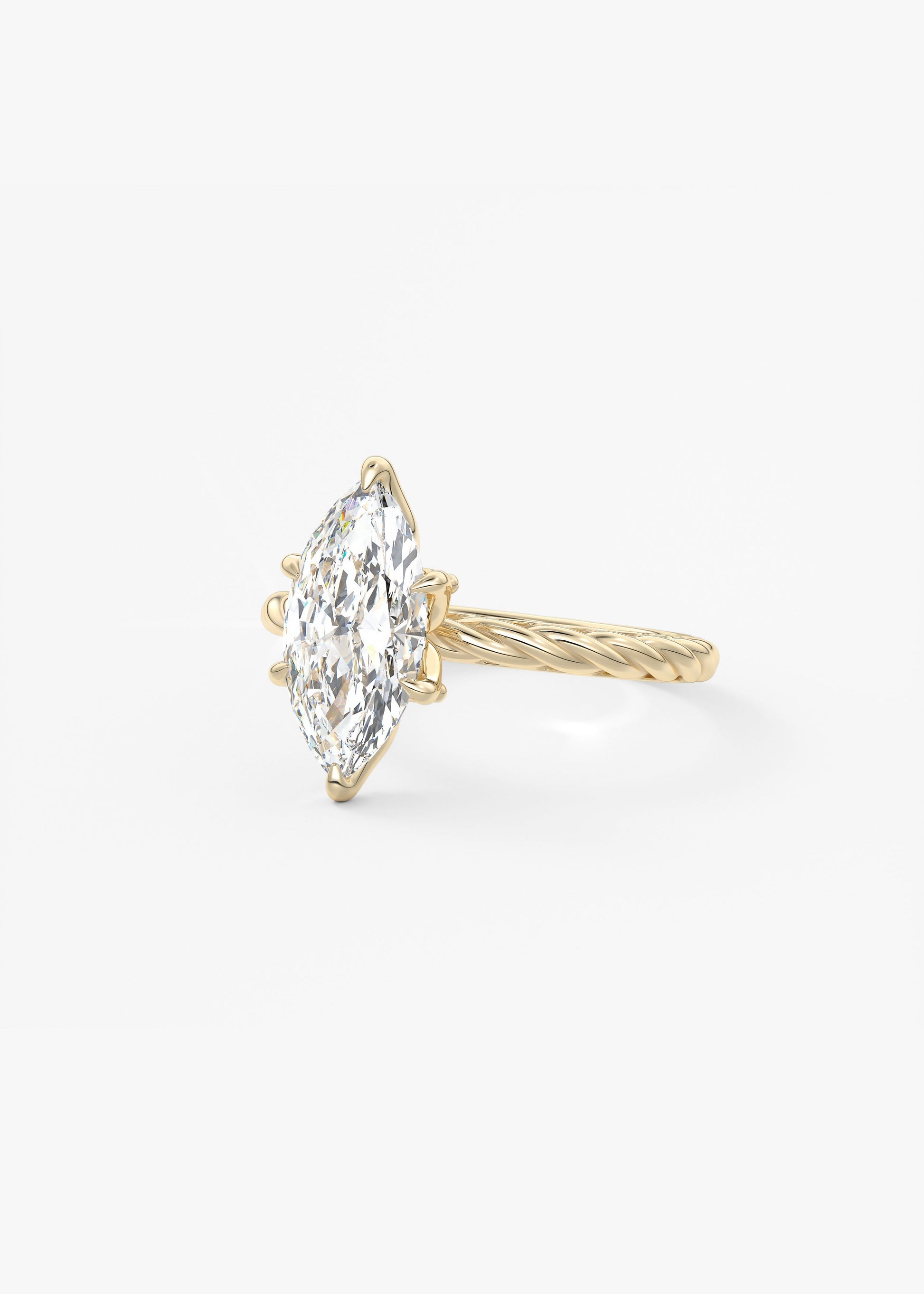 Oval Solitaire With Raised Basket Gallery Lab Grown Diamond Engagement Ring