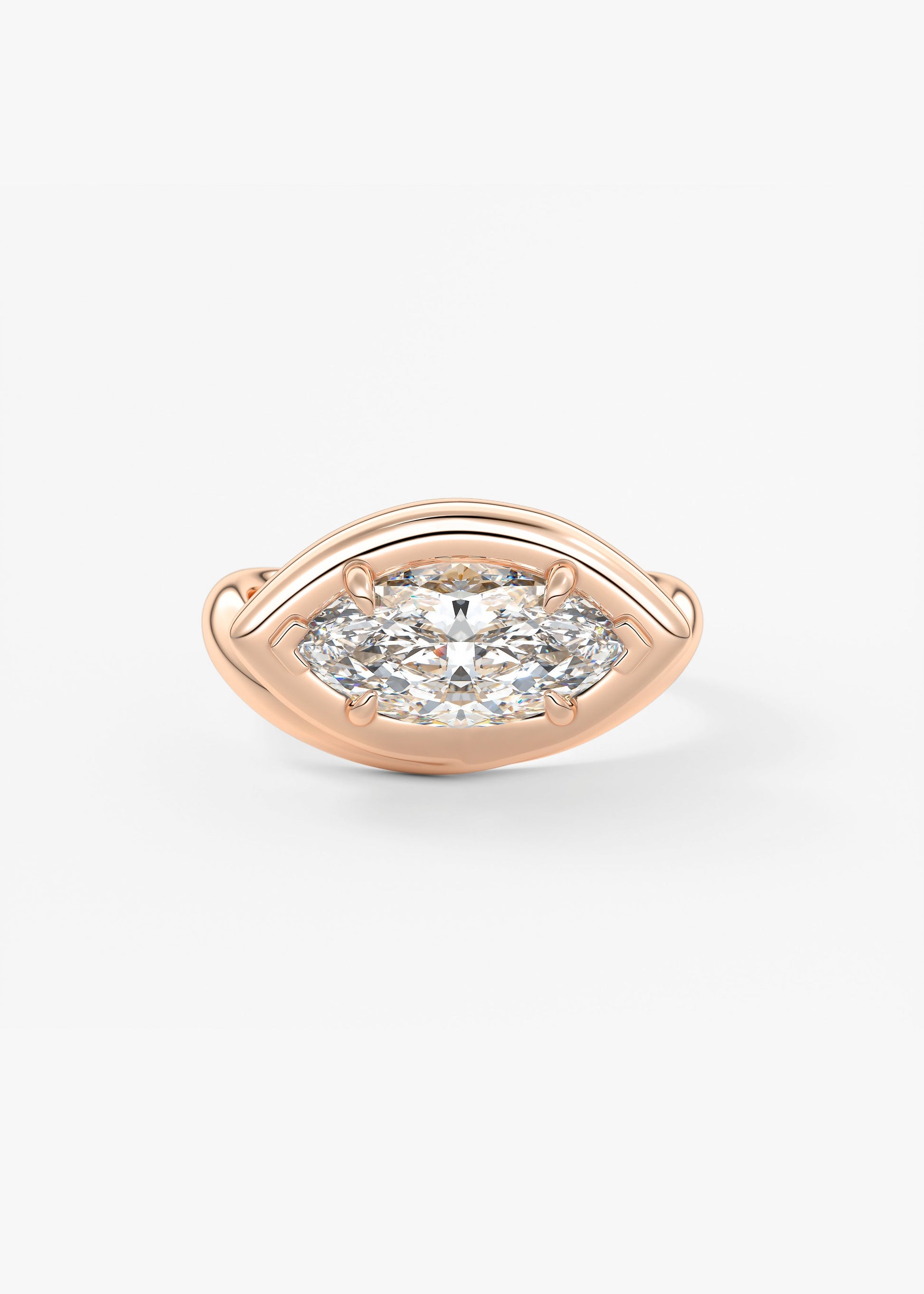 Oval Solitaire With Raised Basket Gallery Lab Grown Diamond Engagement Ring