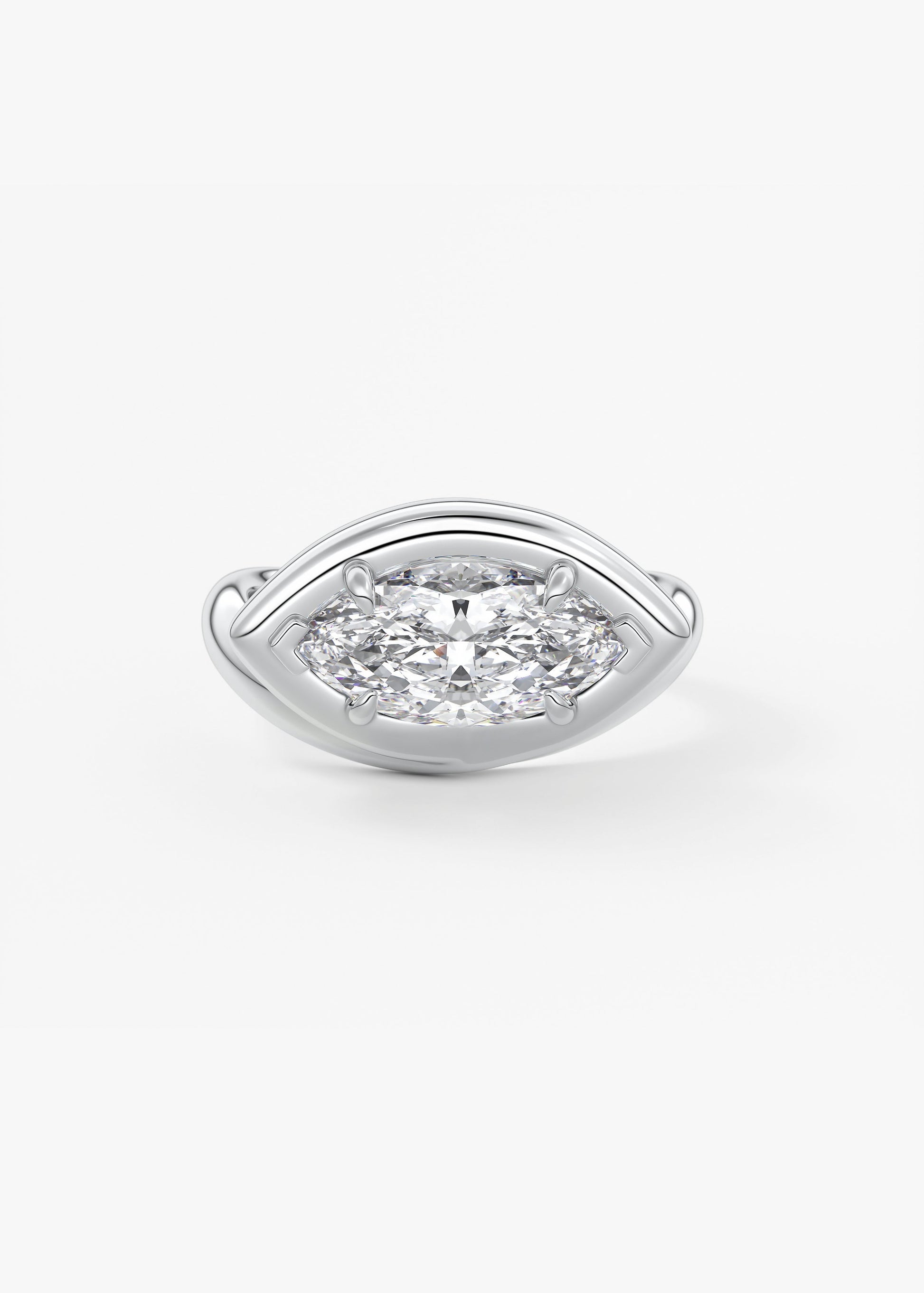 Oval Solitaire With Raised Basket Gallery Lab Grown Diamond Engagement Ring