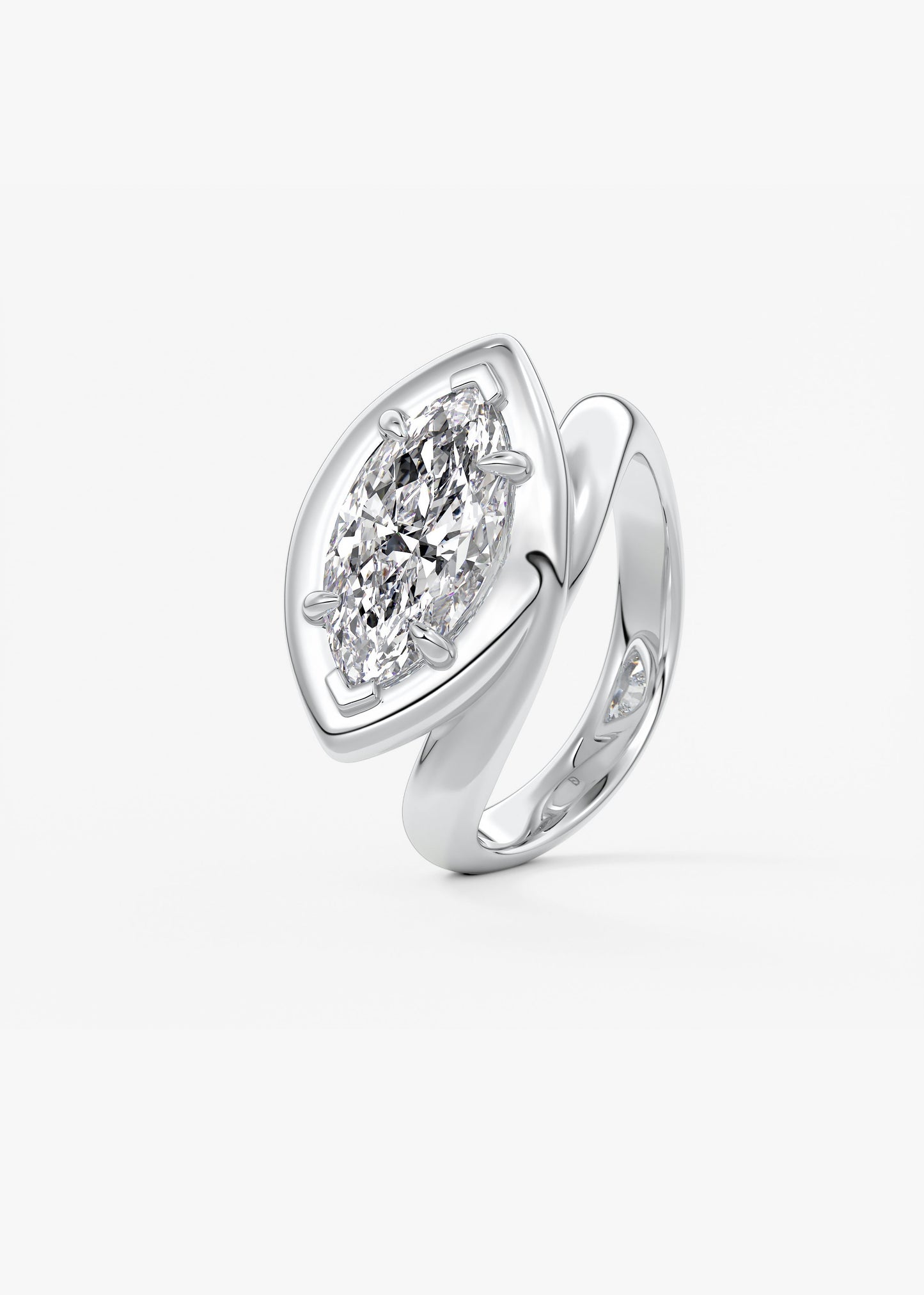 Oval Solitaire With Raised Basket Gallery Lab Grown Diamond Engagement Ring