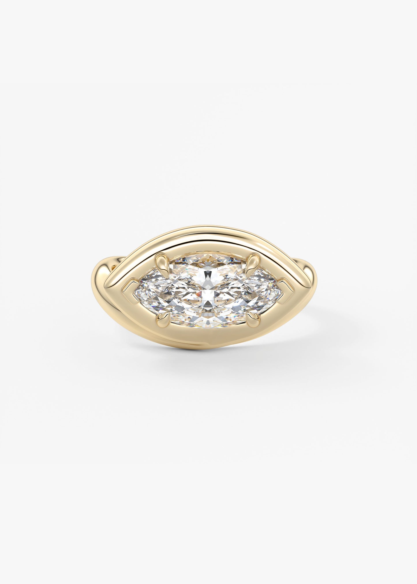 Oval Solitaire With Raised Basket Gallery Lab Grown Diamond Engagement Ring