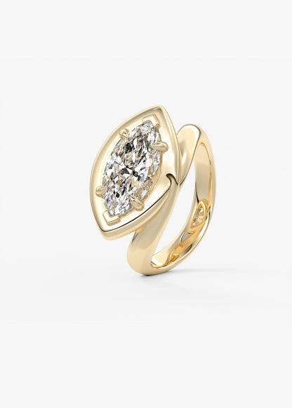 Oval Solitaire With Raised Basket Gallery Lab Grown Diamond Engagement Ring