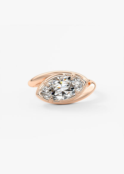 Oval Solitaire With Raised Basket Gallery Lab Grown Diamond Engagement Ring