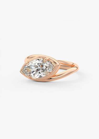 Oval Solitaire With Raised Basket Gallery Lab Grown Diamond Engagement Ring