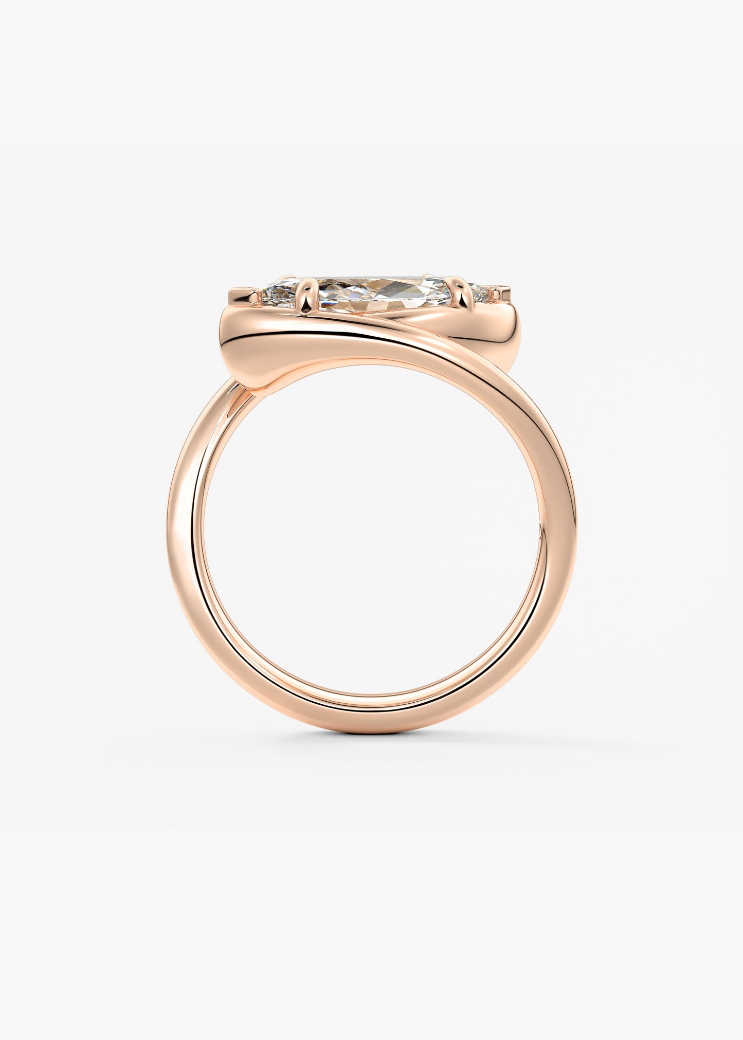Oval Solitaire With Raised Basket Gallery Lab Grown Diamond Engagement Ring