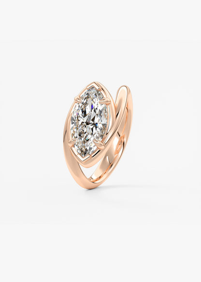 Oval Solitaire With Raised Basket Gallery Lab Grown Diamond Engagement Ring