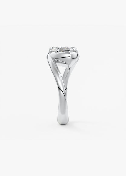 Oval Solitaire With Raised Basket Gallery Lab Grown Diamond Engagement Ring