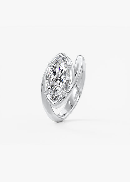Oval Solitaire With Raised Basket Gallery Lab Grown Diamond Engagement Ring