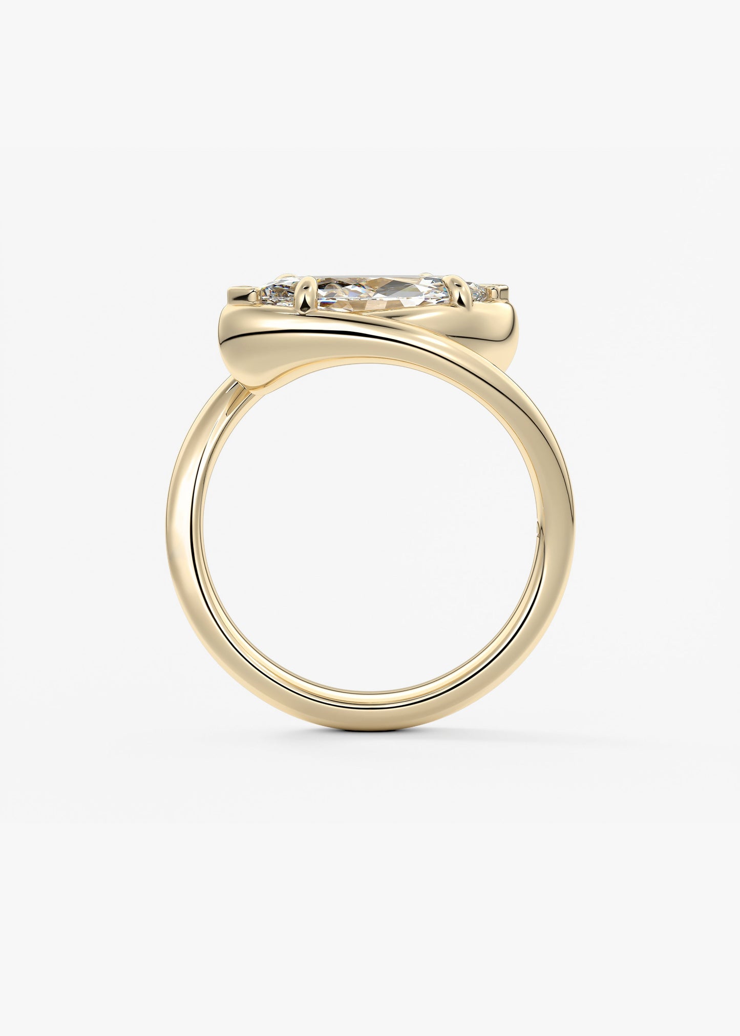 Oval Solitaire With Raised Basket Gallery Lab Grown Diamond Engagement Ring