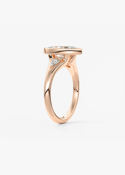 Oval Solitaire With Raised Basket Gallery Lab Grown Diamond Engagement Ring