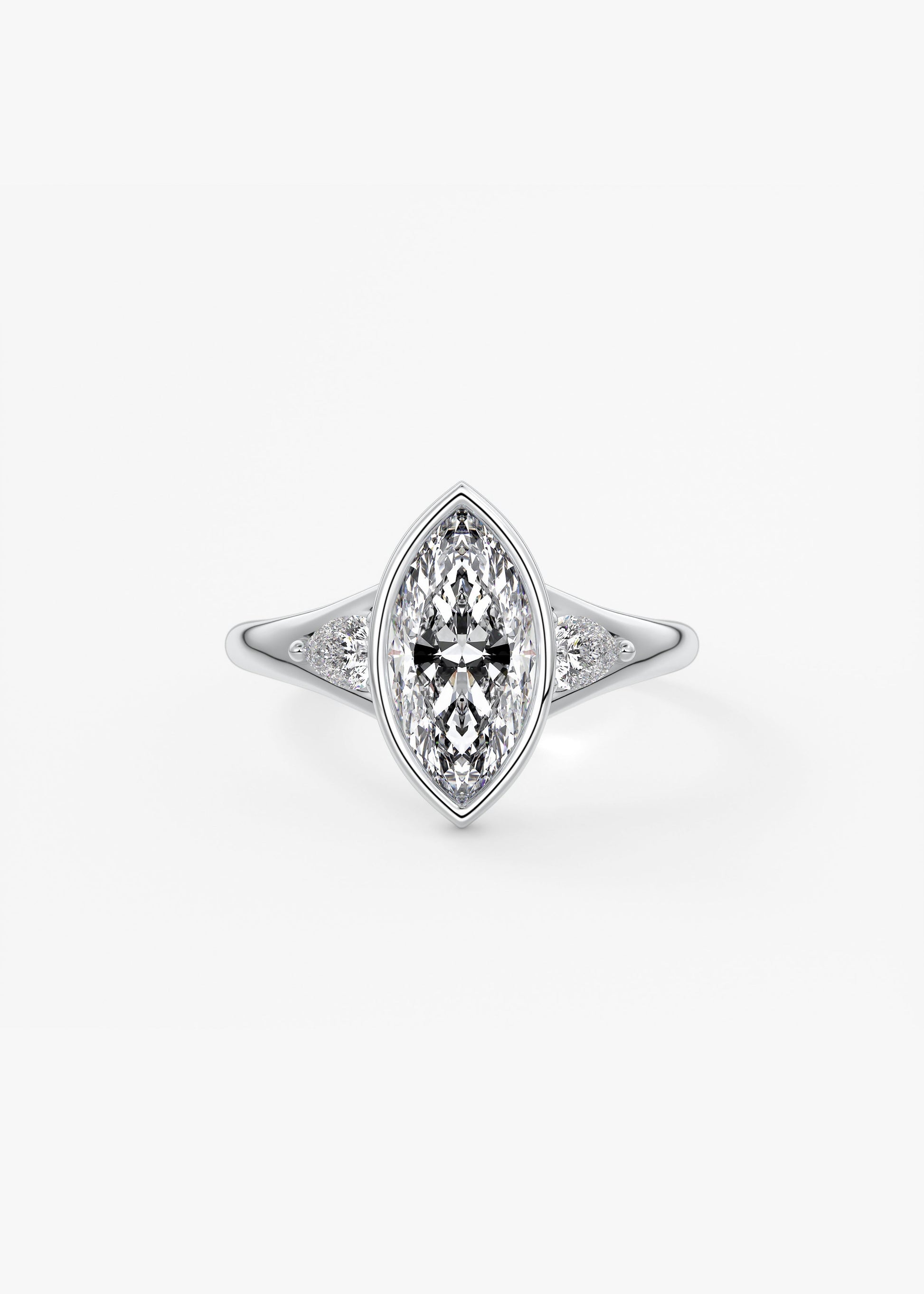 Oval Solitaire With Raised Basket Gallery Lab Grown Diamond Engagement Ring