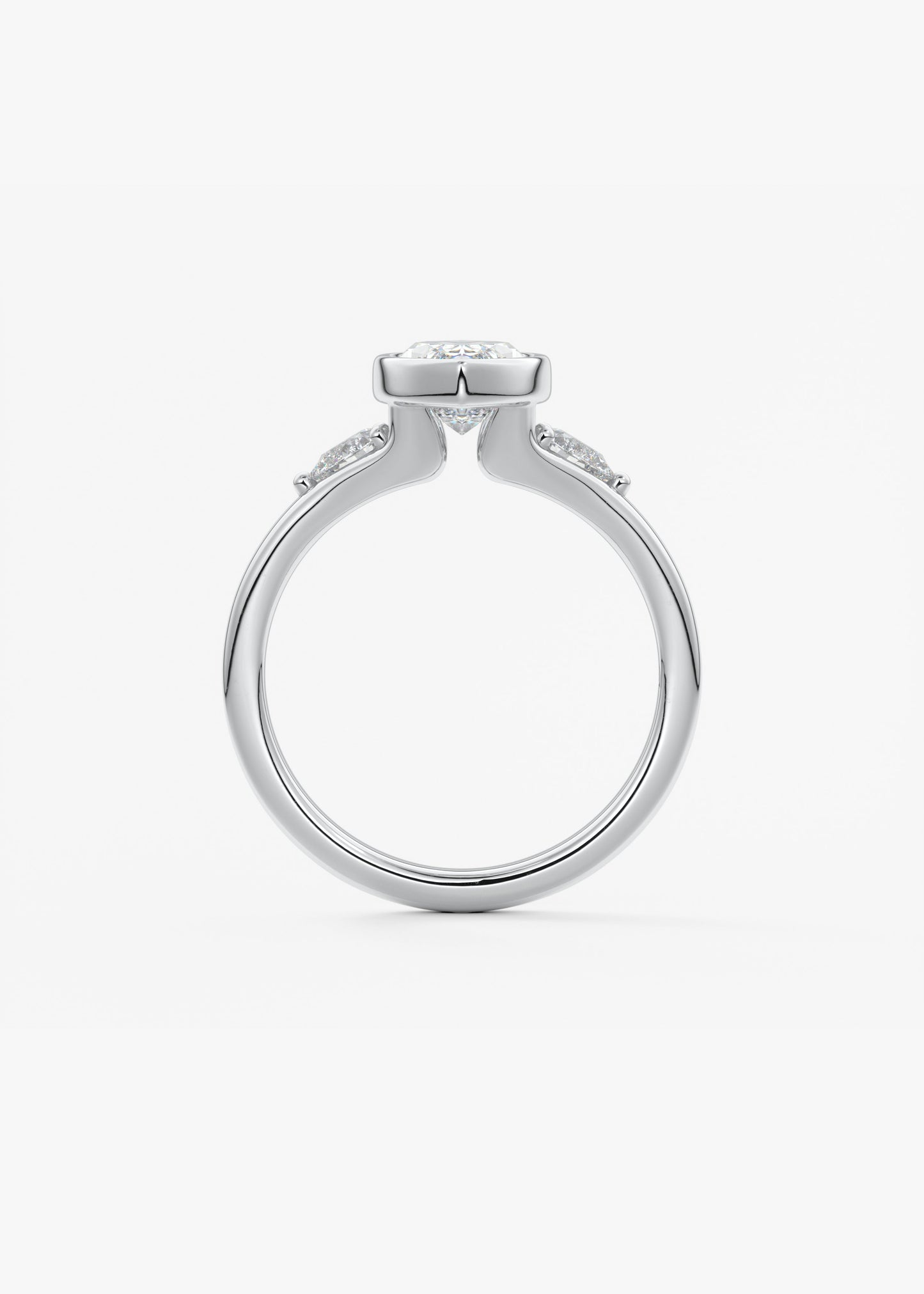 Oval Solitaire With Raised Basket Gallery Lab Grown Diamond Engagement Ring