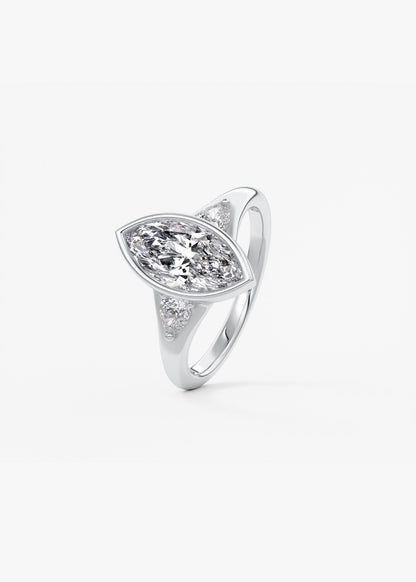 Oval Solitaire With Raised Basket Gallery Lab Grown Diamond Engagement Ring