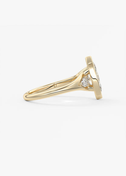 Oval Solitaire With Raised Basket Gallery Lab Grown Diamond Engagement Ring