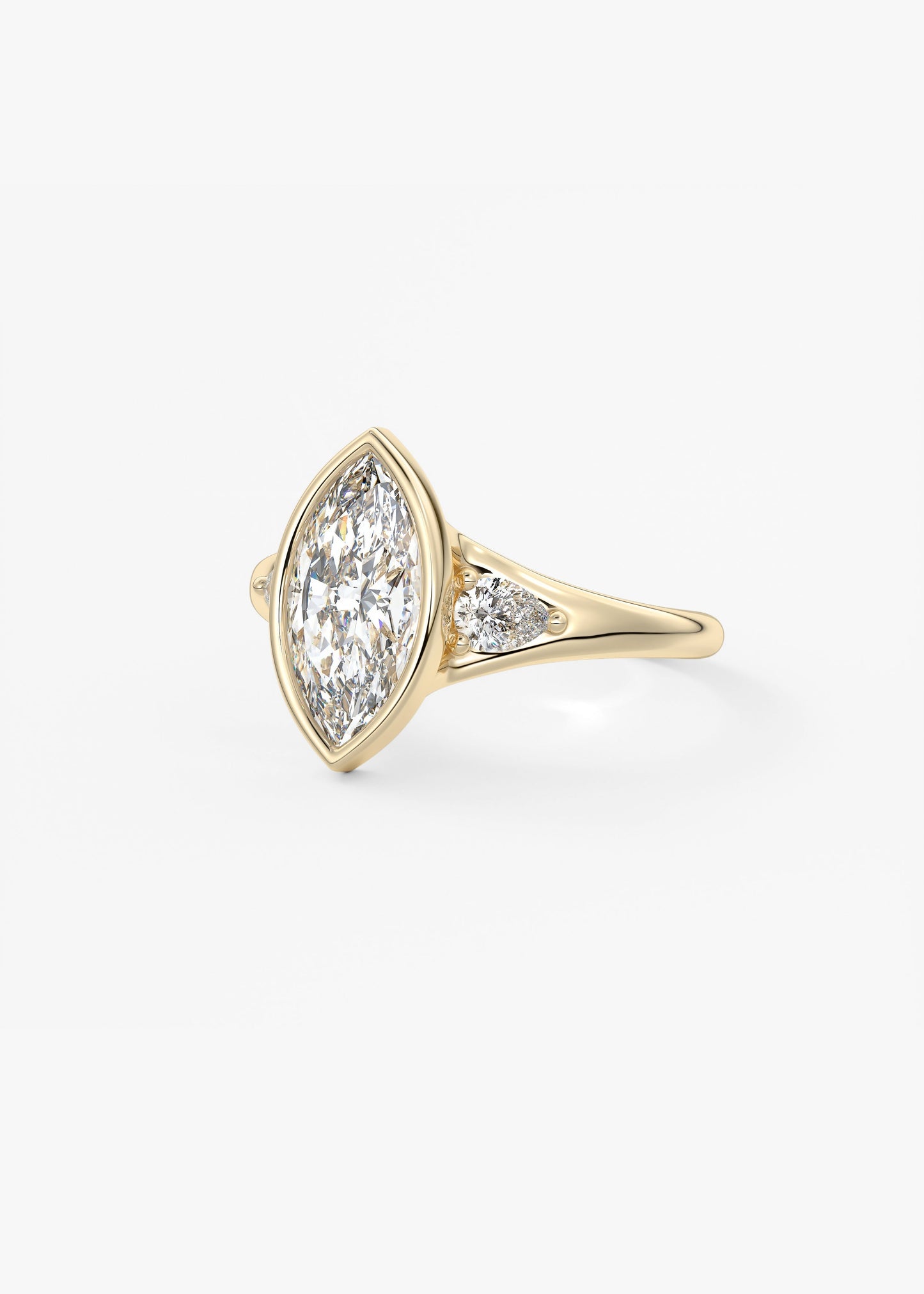 Oval Solitaire With Raised Basket Gallery Lab Grown Diamond Engagement Ring