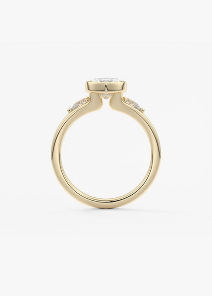 Oval Solitaire With Raised Basket Gallery Lab Grown Diamond Engagement Ring