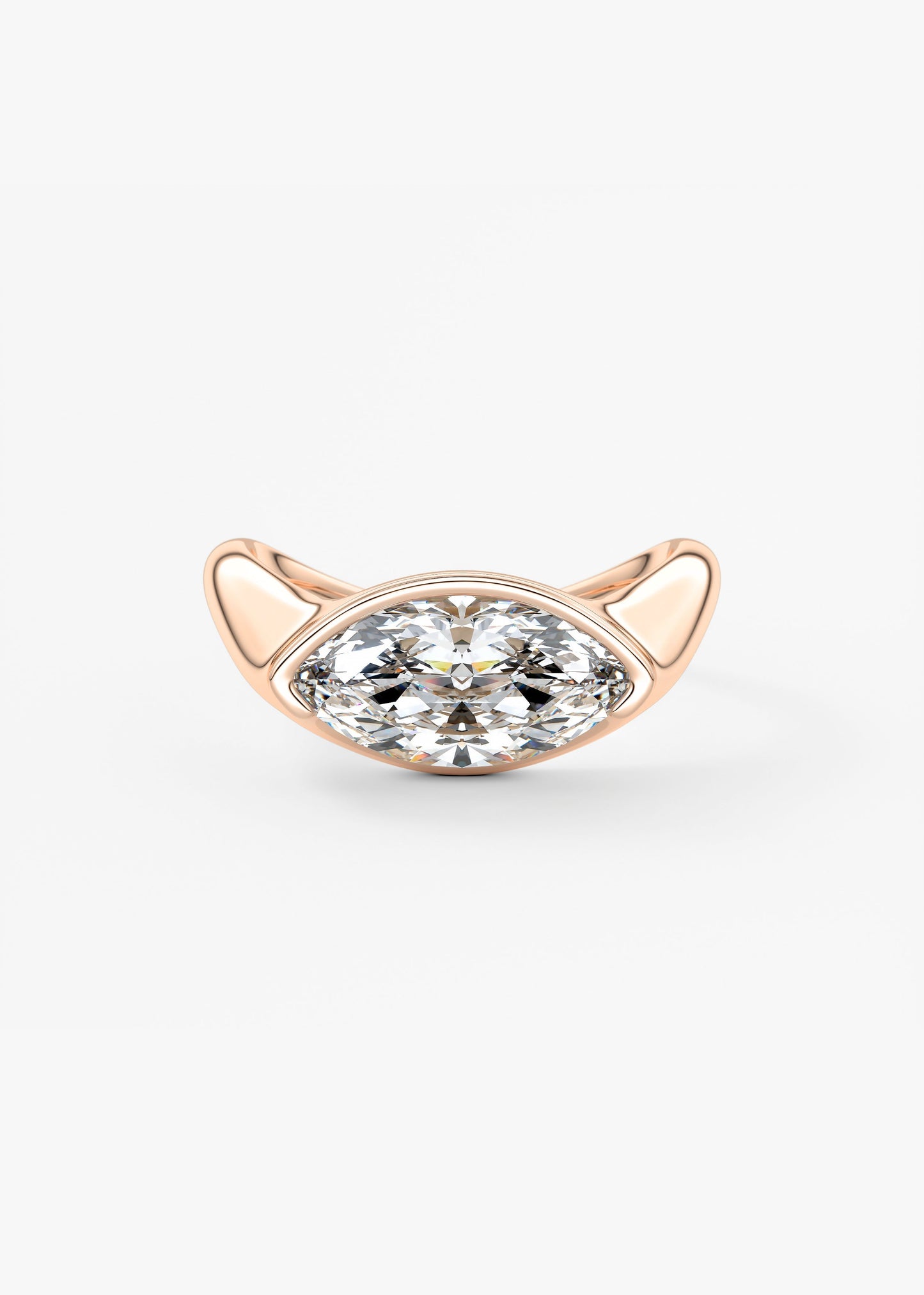 Oval Solitaire With Raised Basket Gallery Lab Grown Diamond Engagement Ring