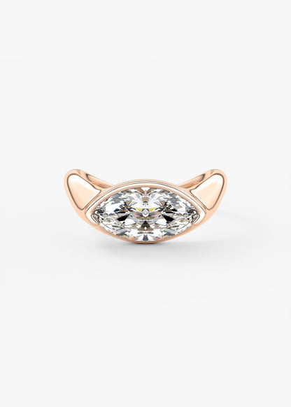 Oval Solitaire With Raised Basket Gallery Lab Grown Diamond Engagement Ring