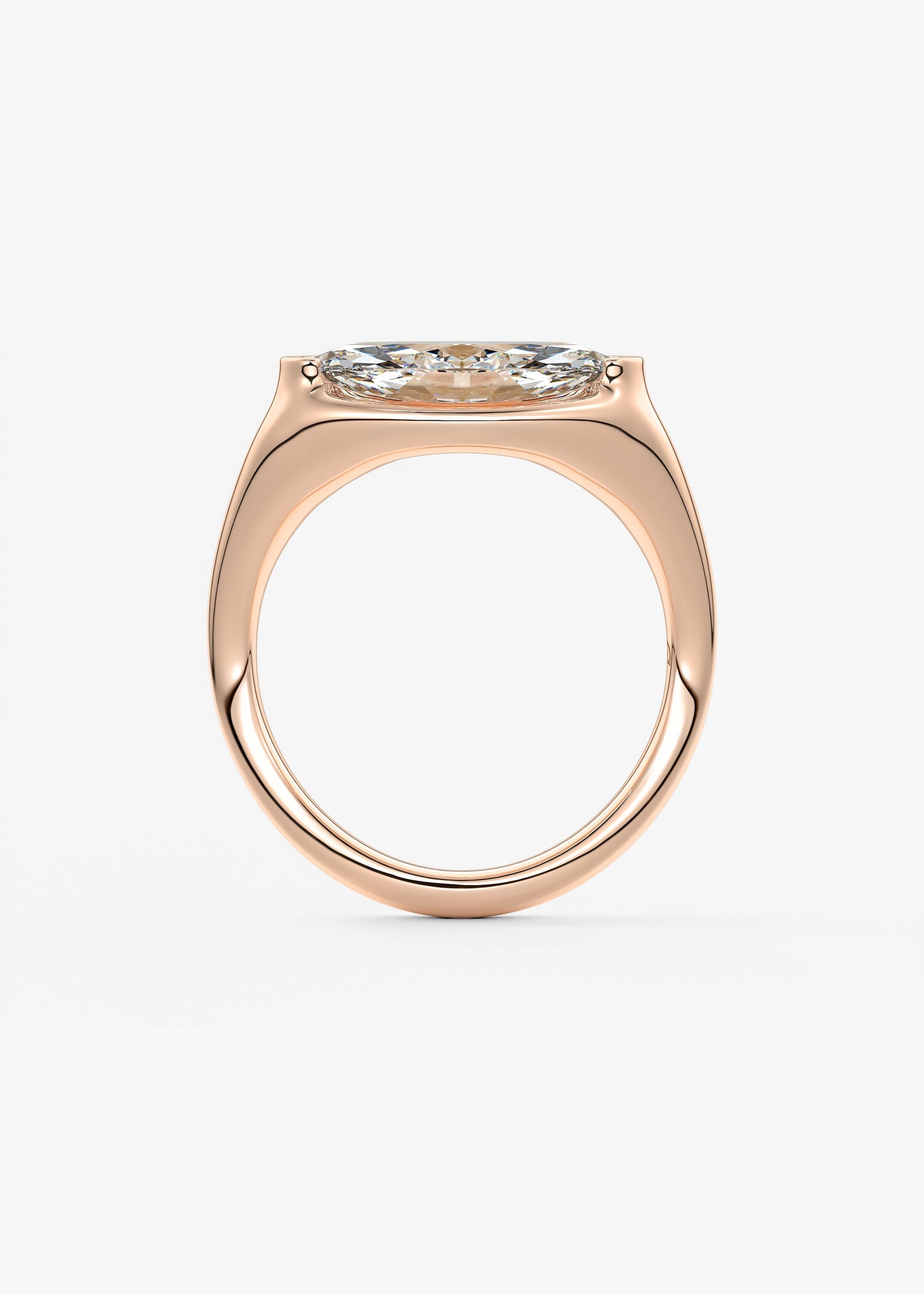 Oval Solitaire With Raised Basket Gallery Lab Grown Diamond Engagement Ring