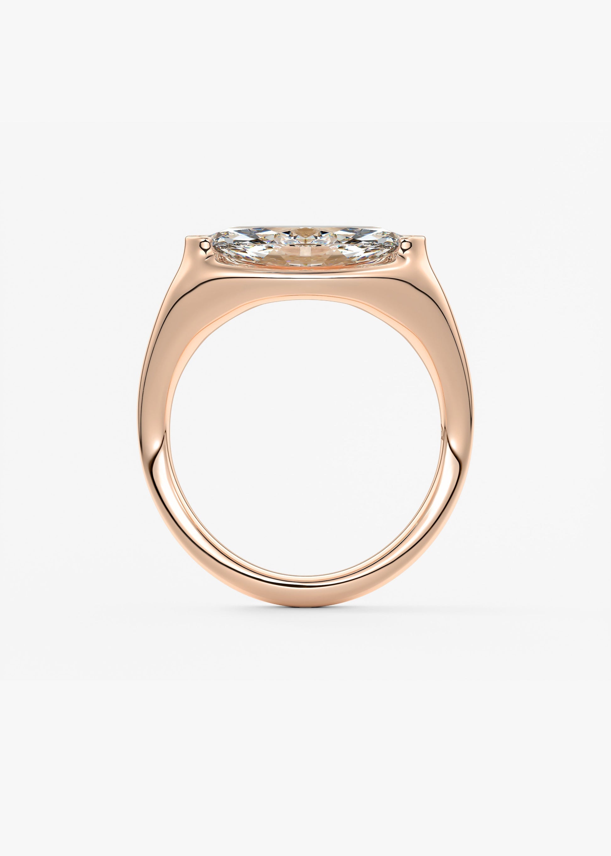 Oval Solitaire With Raised Basket Gallery Lab Grown Diamond Engagement Ring