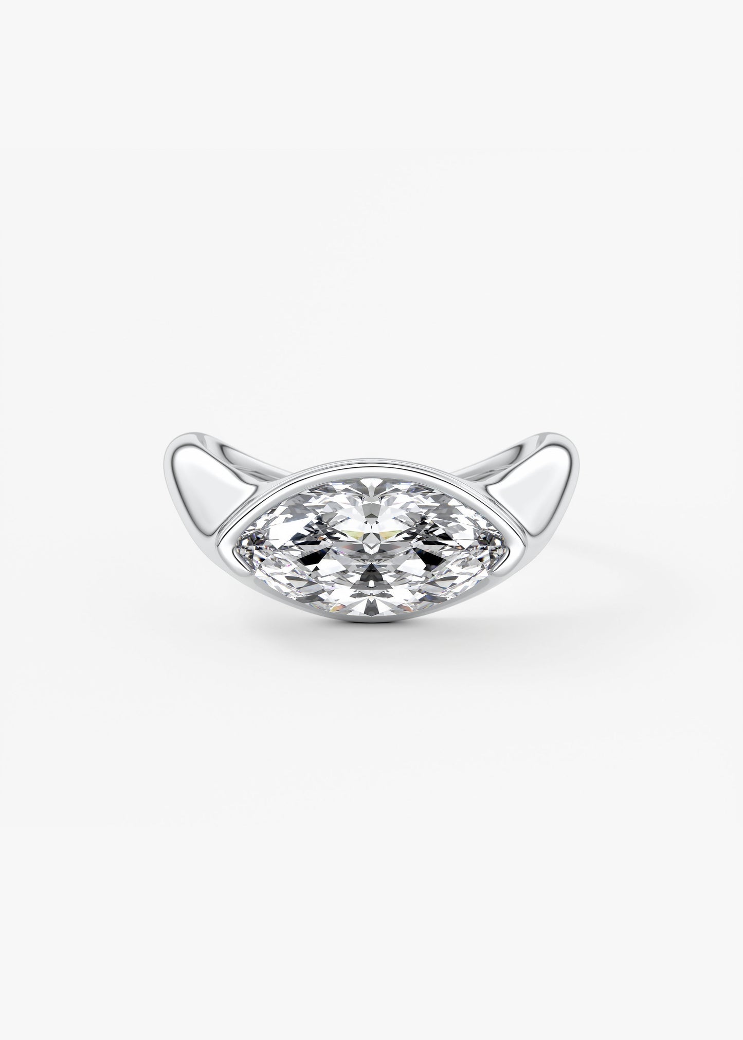 Oval Solitaire With Raised Basket Gallery Lab Grown Diamond Engagement Ring