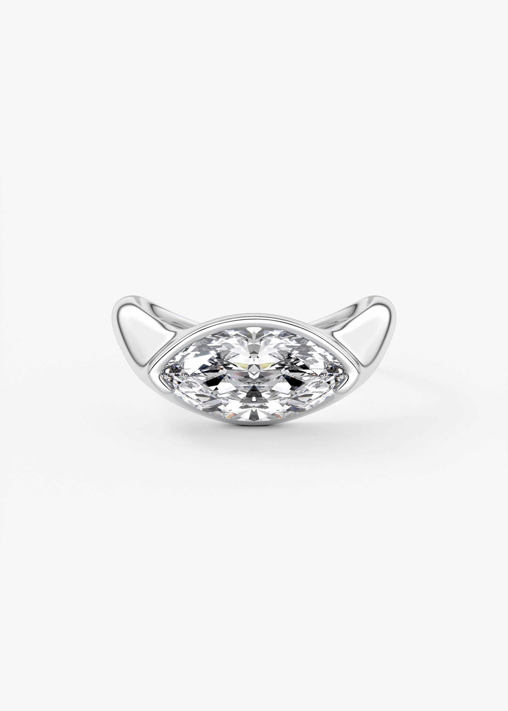 Oval Solitaire With Raised Basket Gallery Lab Grown Diamond Engagement Ring