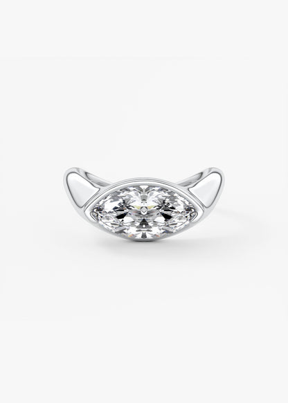 Oval Solitaire With Raised Basket Gallery Lab Grown Diamond Engagement Ring