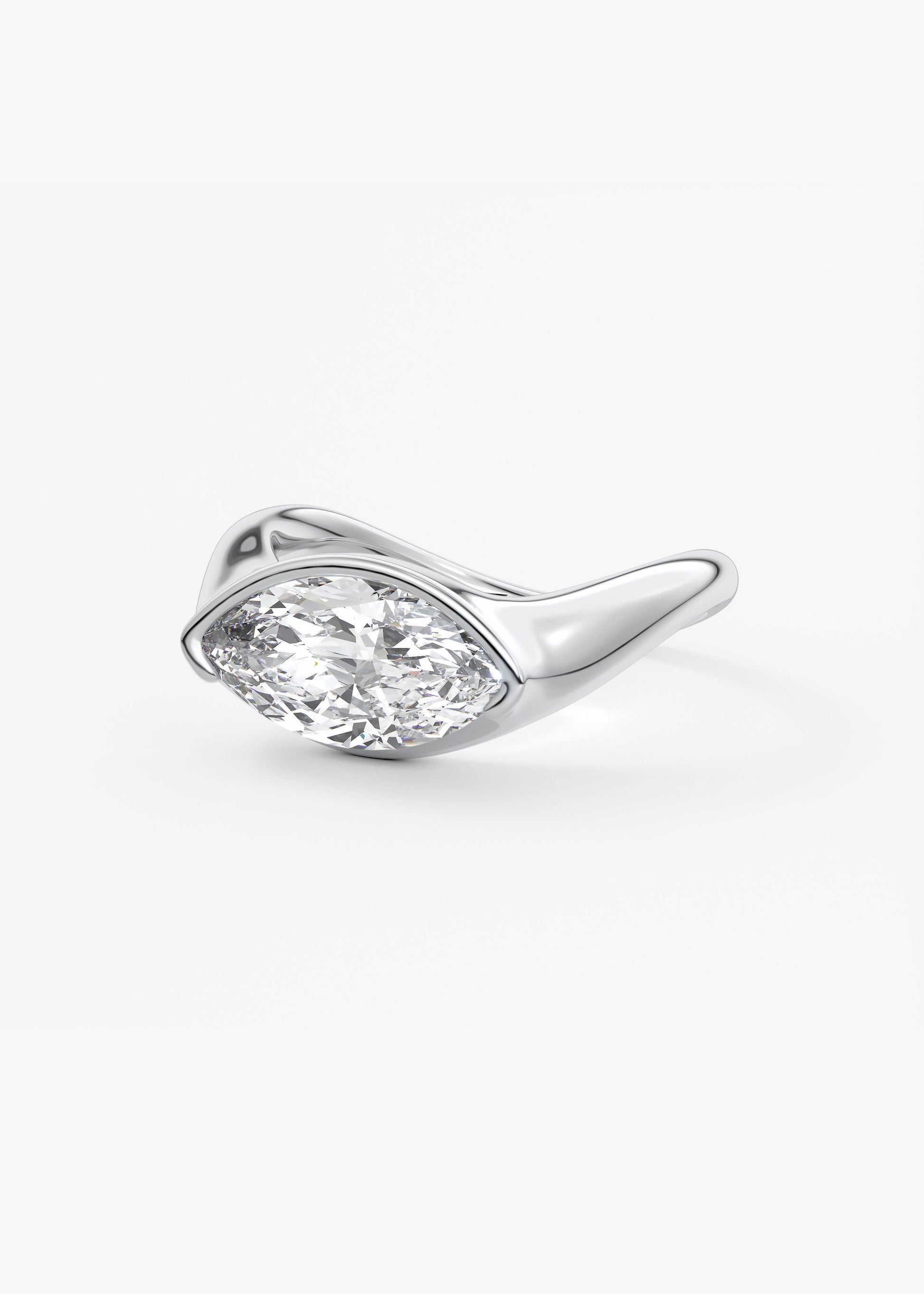 Oval Solitaire With Raised Basket Gallery Lab Grown Diamond Engagement Ring