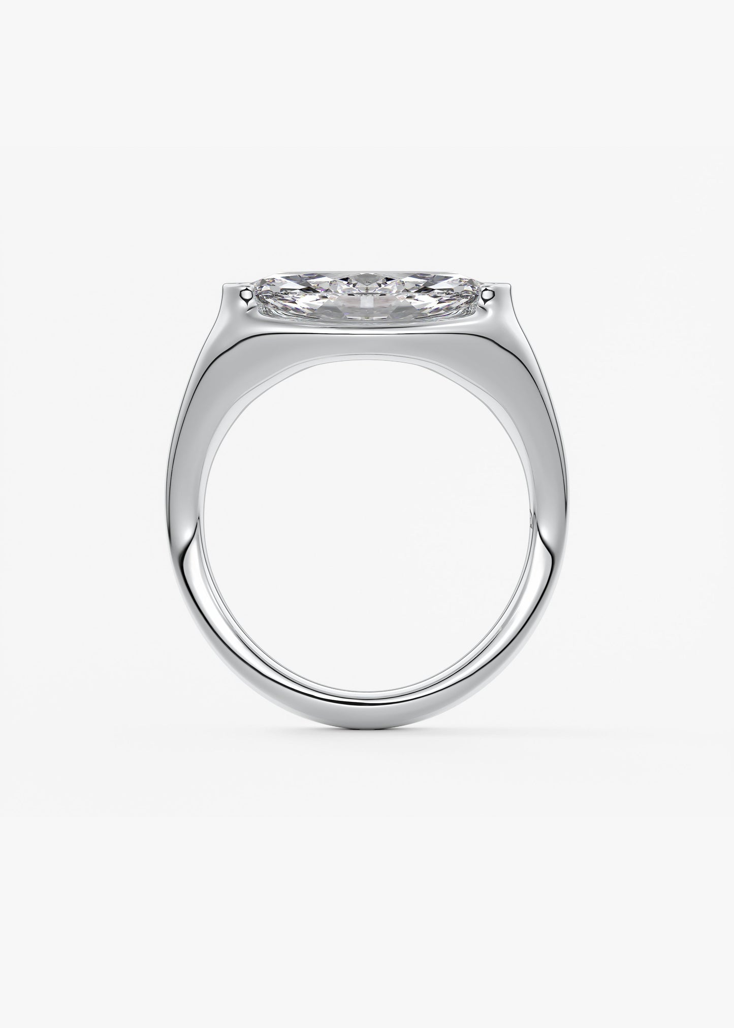 Oval Solitaire With Raised Basket Gallery Lab Grown Diamond Engagement Ring