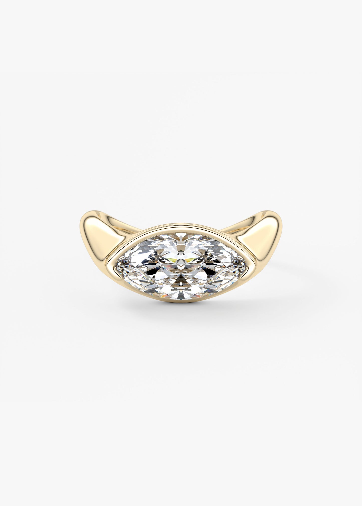 Oval Solitaire With Raised Basket Gallery Lab Grown Diamond Engagement Ring